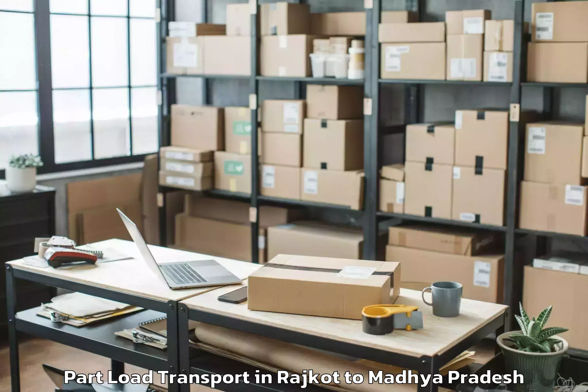 Hassle-Free Rajkot to Maharajpur Part Load Transport